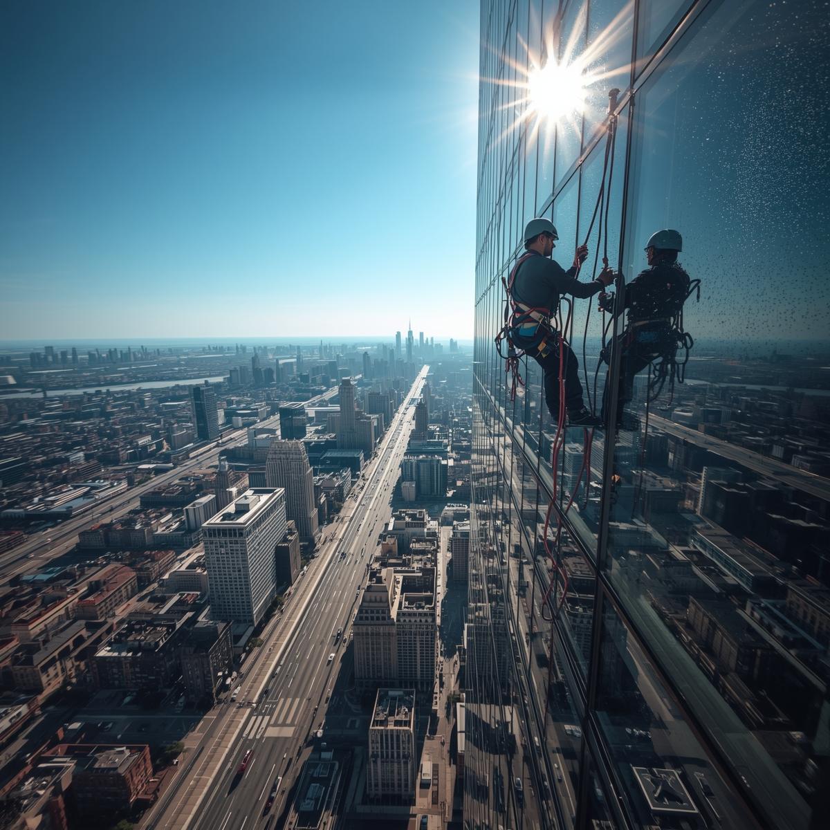 High-rise window cleaning
